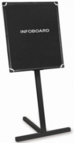 Bi-Office Black Frame Grooved Letter Board With Stand